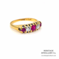 Antique Diamond & Ruby 5-Stone Ring (18ct gold)