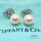 Tiffany Signature Pearl Ear Studs (18ct White Gold)