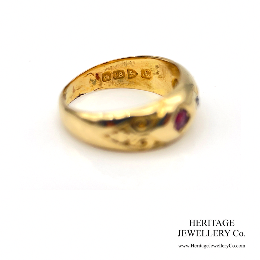 Edwardian Ruby and Diamond Ring (18ct gold)