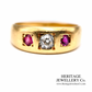 RESERVED - Antique Ruby and Diamond Gypsy Ring