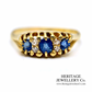 Antique Sapphire & Diamond 5-Stone Ring