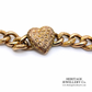 Victorian Gold Heart Curb Bracelet