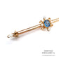 Fine Edwardian Aquamarine & Pearl Brooch (9ct Gold)