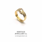 Snake Ring with Old Cut Diamonds (9ct Gold; c. 1936)