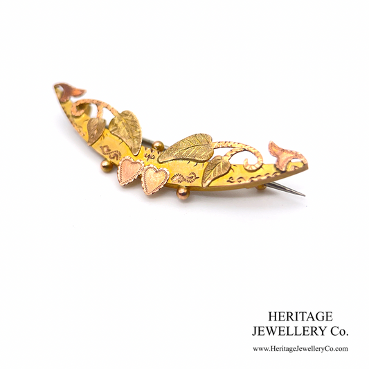 Art Nouveau Gold Sweetheart Brooch (1892)