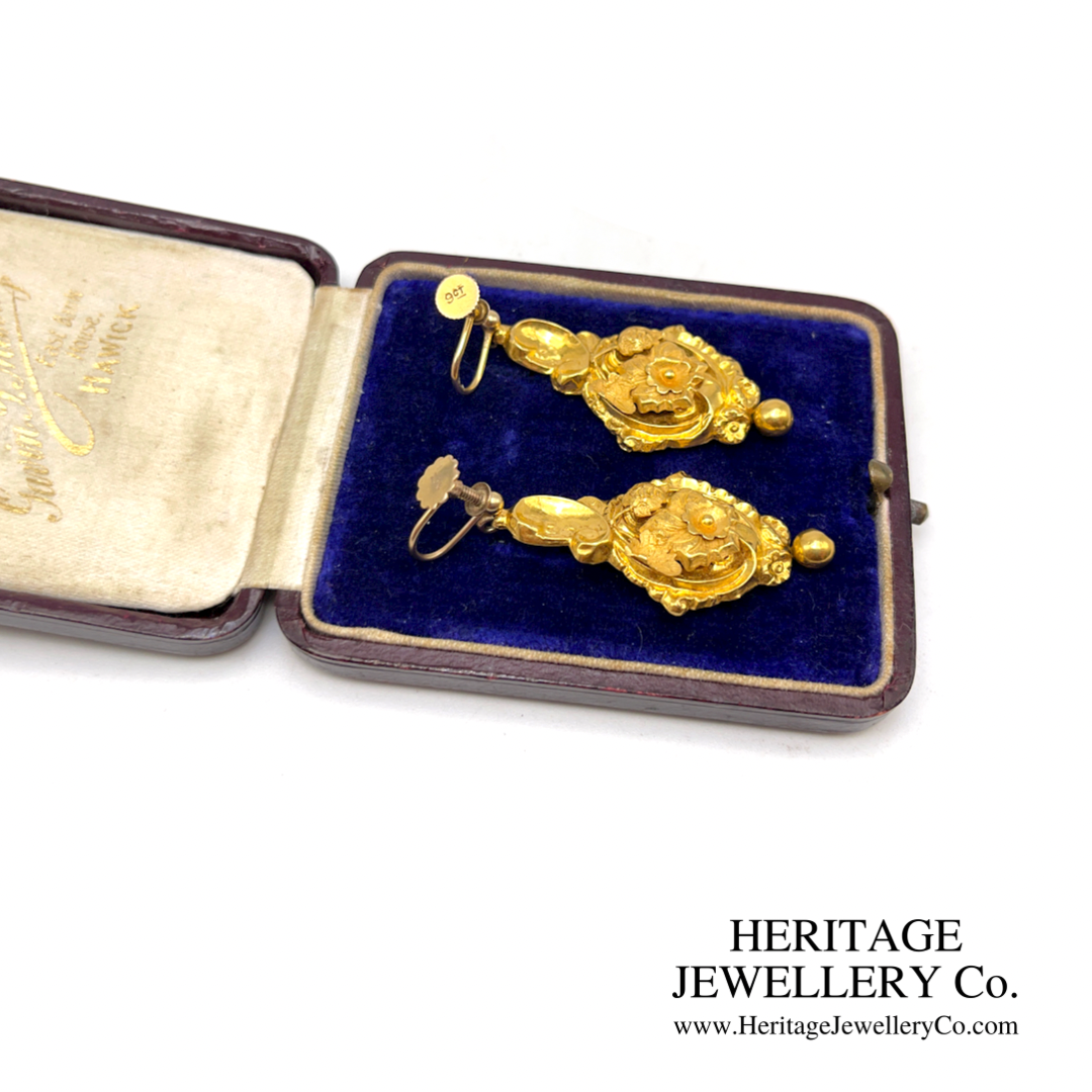 Antique 19th Century Gold Earrings