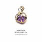 Amethyst Intaglio Fob Seal Pendant (15ct Gold)