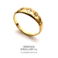 Edwardian 3-Stone Diamond Gypsy Ring (c. 1902)