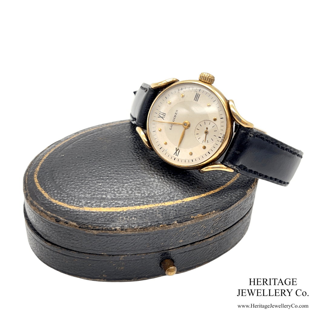 Vintage Gold Longines Watch with Leather Strap (9ct gold)