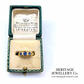 Antique Sapphire & Diamond 5-Stone Ring