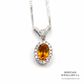 Fine Citrine and Diamond Pendant Necklace