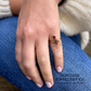 Art Nouveau Red and Green Garnet Ring