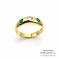 Vintage Emerald and Diamond Gypsy Ring