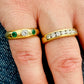 Vintage Emerald and Diamond Gypsy Ring