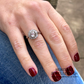 French Rose Cut Diamond Cluster Ring
