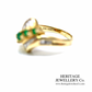 Emerald and Diamond Dress Ring