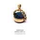 Victorian Spinning Seal Fob Pendant (Bloodstone and Carnelian)