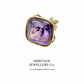 Amethyst Intaglio Fob Seal Pendant (15ct Gold)