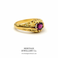 Antique Ruby Solitaire Gypsy Ring