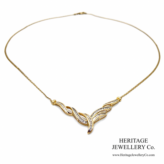 Vintage Diamond Ribbon Collar