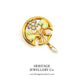 Fine Art Nouveau Gold & Enamel Brooch with Natural Pearls (c.1850-1890)