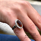 Antique Citrine and Diamond Cluster Ring
