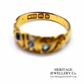 Victorian Sapphire and Diamond Gypsy Ring (c.1896)