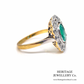 Art Deco Emerald and Diamond Cluster Ring