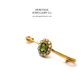 Antique Tourmaline & Pearl Brooch (c.1890)