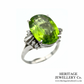 RESERVED - Peridot and Diamond Dress Ring (Platinum)