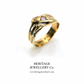Snake Ring with Old Cut Diamonds (9ct Gold; c. 1936)
