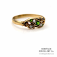 Victorian Green Garnet and Diamond Gypsy Ring (18ct; c.1890-1900)