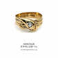 Snake Ring with Old Cut Diamonds (9ct Gold; c. 1936)
