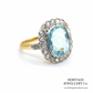 Aquamarine & Rose Diamond Ring