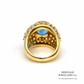 Vintage French Sapphire & Diamond Bombe Ring