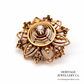 Diamond Gold Filigree Brooch