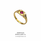 Antique Ruby and Rose Diamond Ring