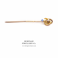 Antique Sapphire & Pearl Pin with Antique Box