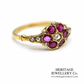 RESERVED - Antique Ruby Diamond Cluster Ring