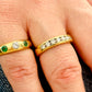 Vintage Emerald and Diamond Gypsy Ring