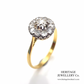 Antique Old Cut Diamond Cluster Ring (18ct gold; c.0.80ct)