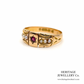 Victorian Ruby and Pearl Ring (18ct gold; c. 1894)