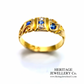 Victorian Sapphire and Diamond Gypsy Ring (c.1896)
