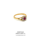 Vintage Ruby and Diamond Daisy Ring