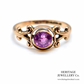 Antique Pink Sapphire Singe Stone Ring