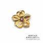 RESERVED - Ruby and Diamond Flower Brooch by Tiffany & Co.