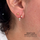 Pink Tourmaline & Diamond Stud Earrings