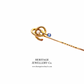 Antique Sapphire & Pearl Pin with Antique Box