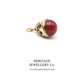 Gold Carnelian Orb Fob Seal Pendant