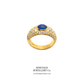 Cabochon Sapphire and Pavé Diamond Gypsy Ring